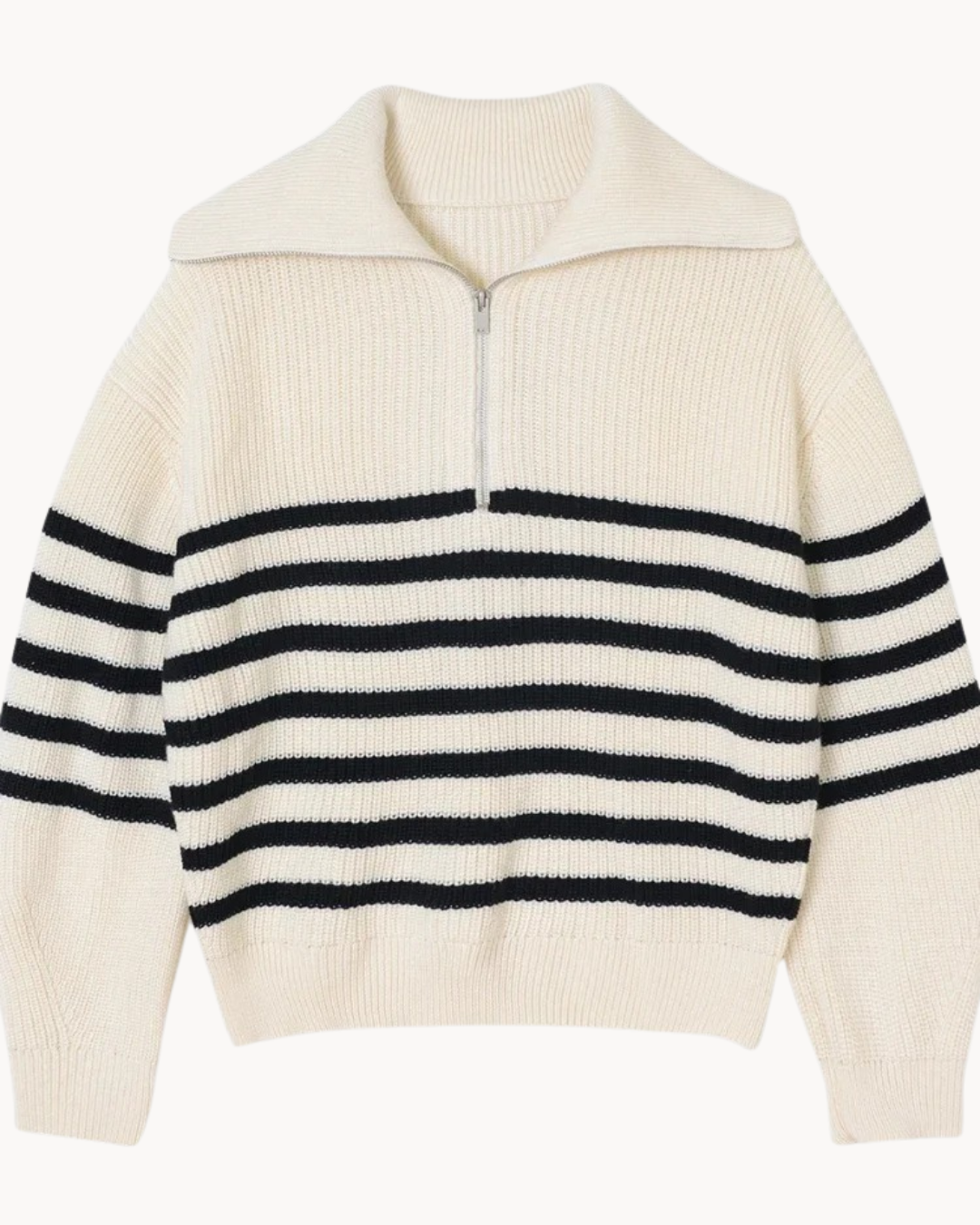 Synthie | Striped Half-Zip Pullover