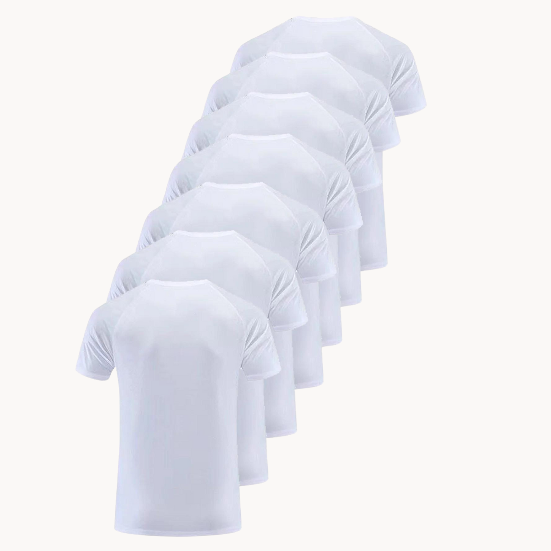 Ajax | White 10-Pack Active Short Sleeve Tees