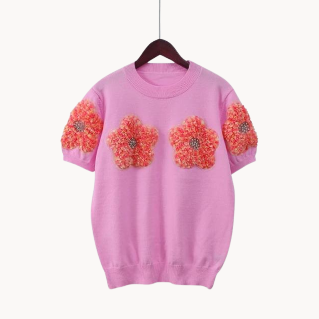 Irine | Sweater with Floral Design