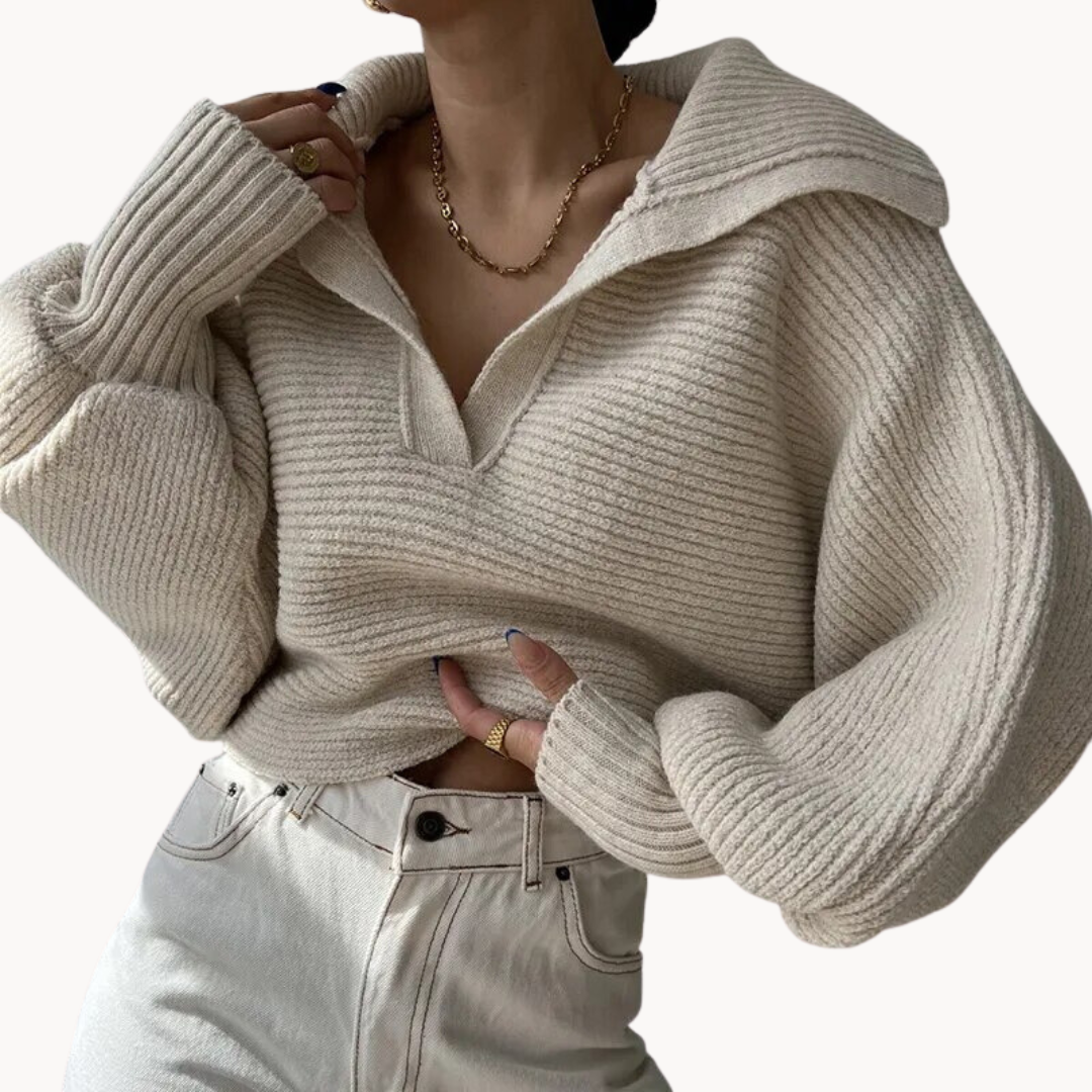 Monica | Cozy Ribbed Warmth Pullover Sweater