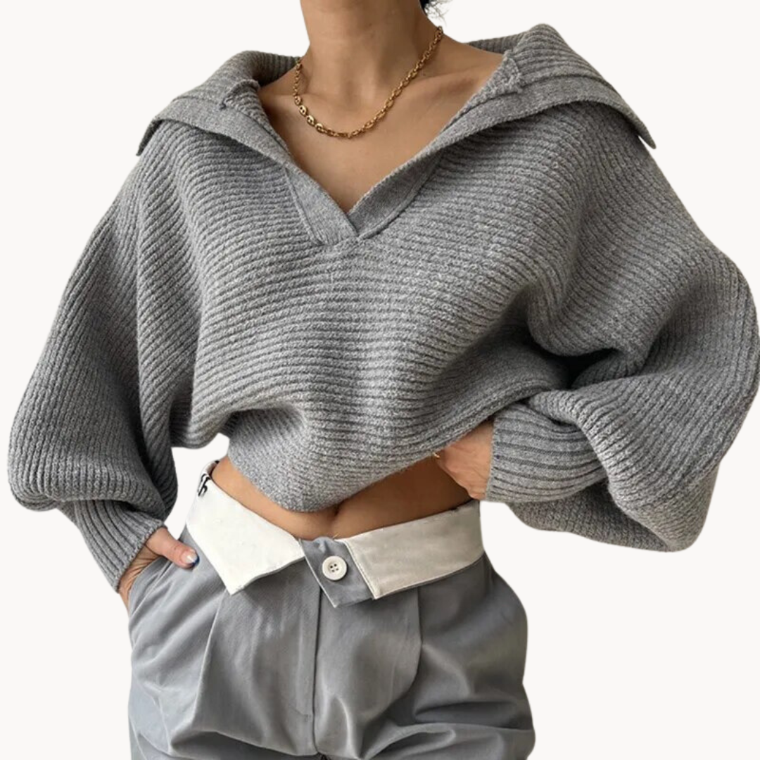 Monica | Cozy Ribbed Warmth Pullover Sweater