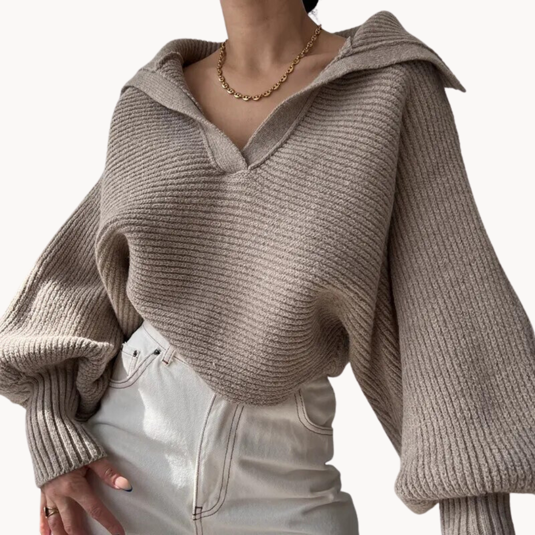 Monica | Cozy Ribbed Warmth Pullover Sweater