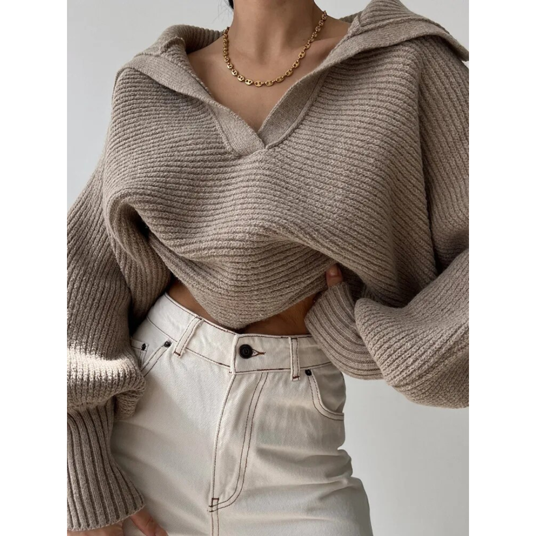 Monica | Cozy Ribbed Warmth Pullover Sweater