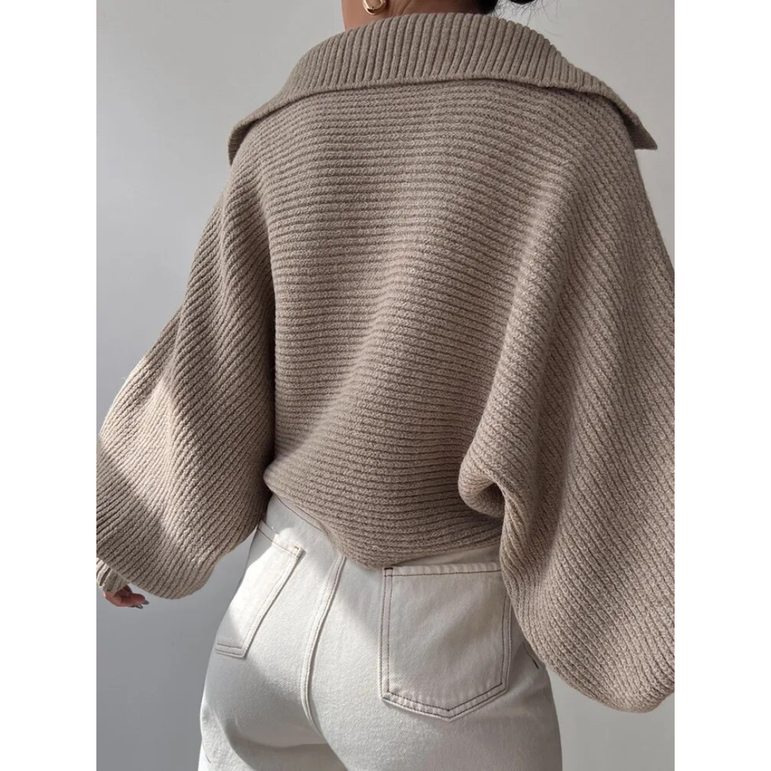 Monica | Cozy Ribbed Warmth Pullover Sweater