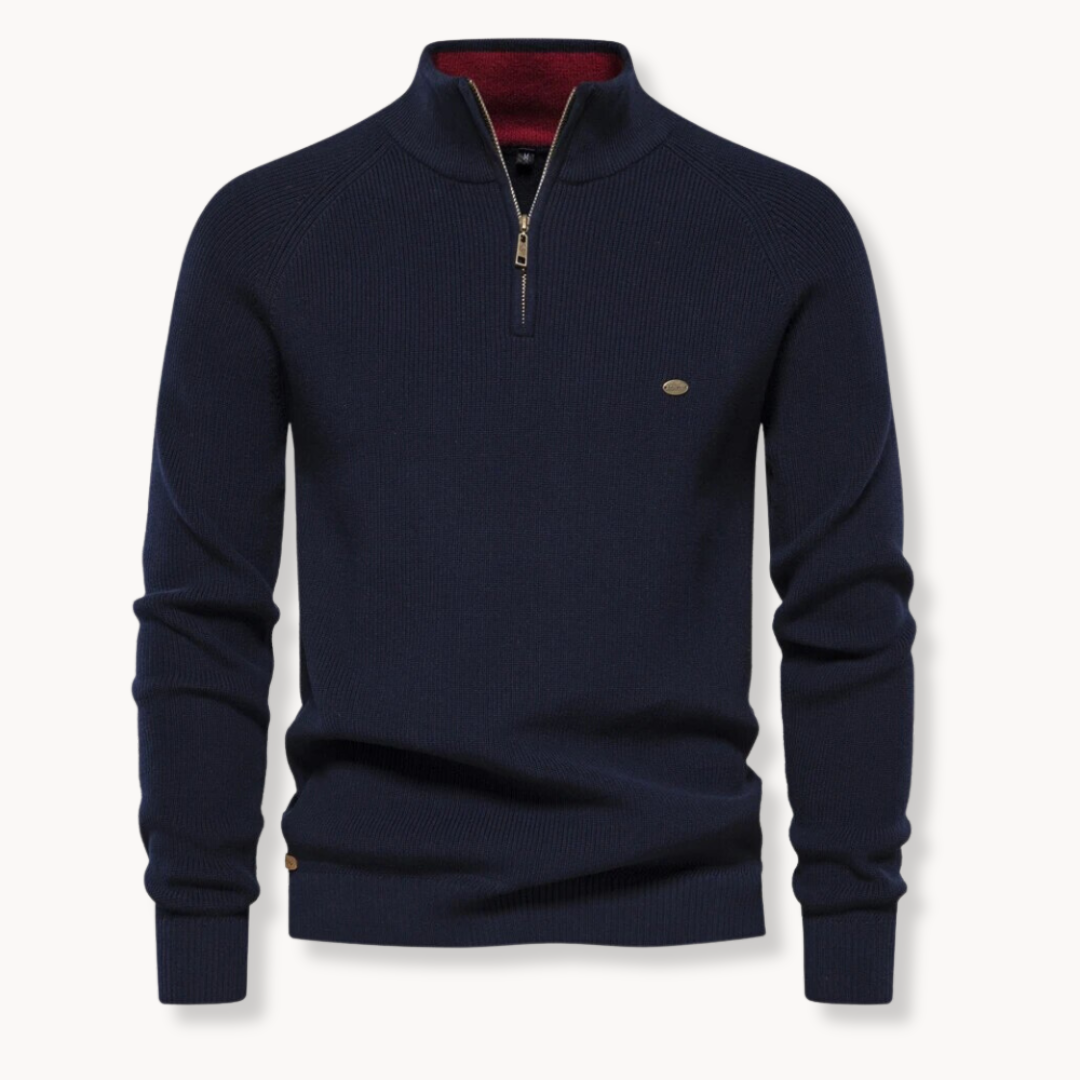 Duke | Luxury Quarter-Zip Sweater