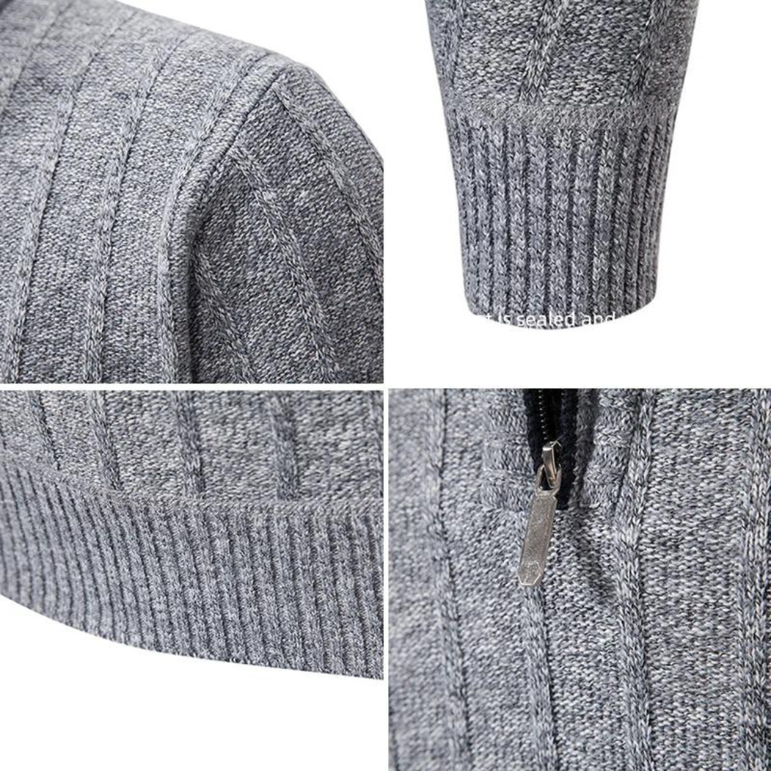 Robbin | Classic Knit Quarter-Zip Pullover