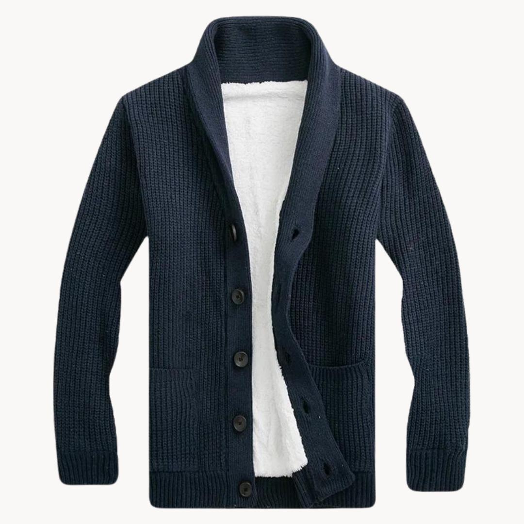 Jack | Trendy Shawl Collar Cardigan in Fleece