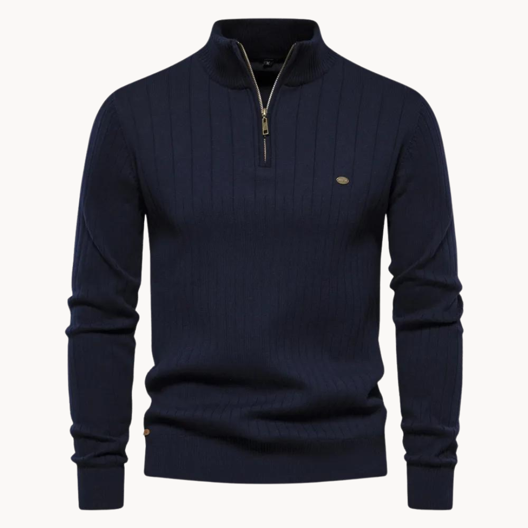 Rayan | Stylish Quarter-Zip Knit Sweater