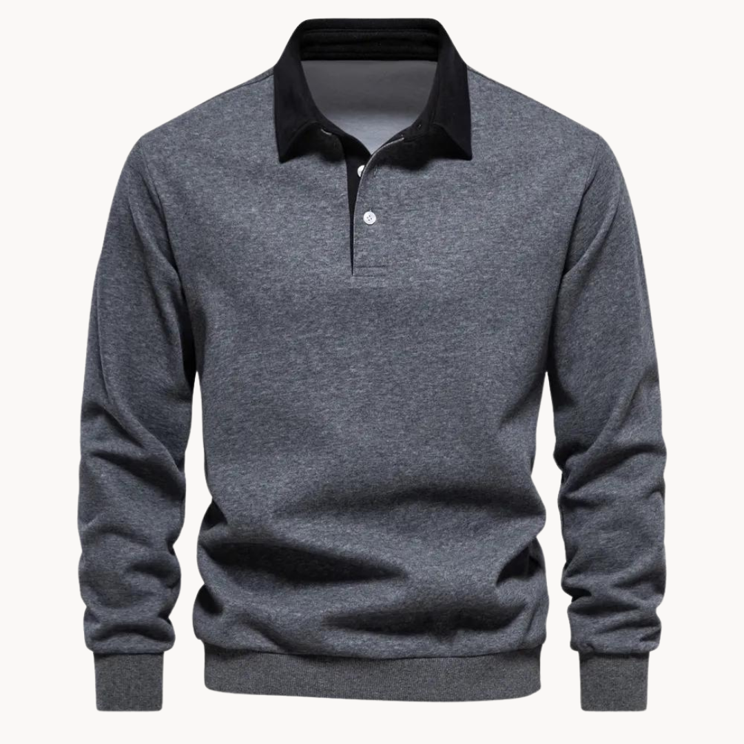 Nathan | Classic Polo-Style Sweatshirt