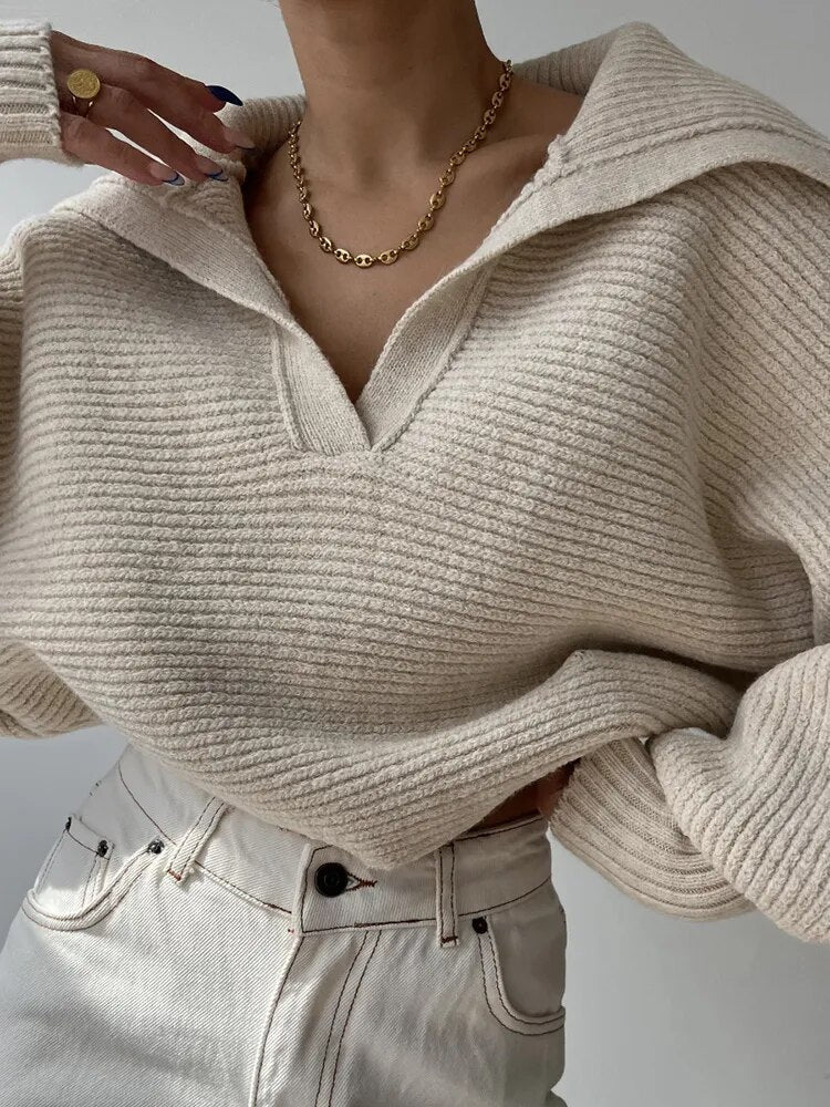 Monica | Cozy Ribbed Warmth Pullover Sweater