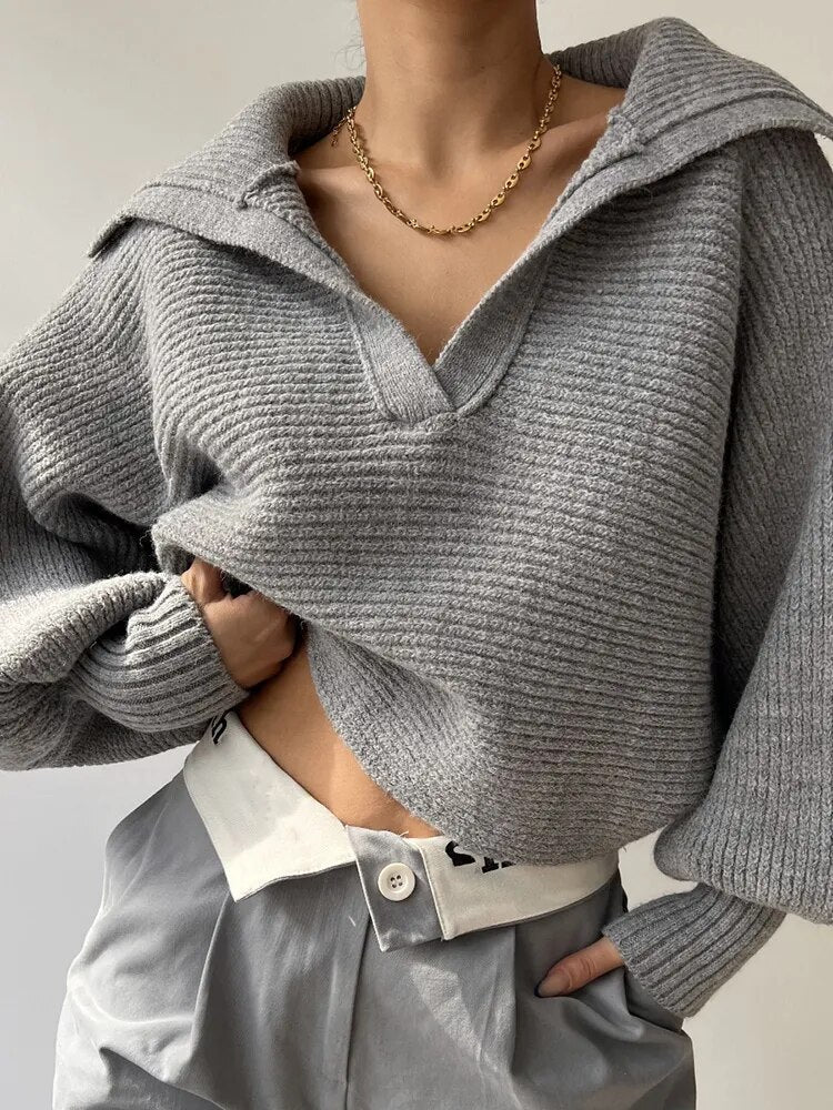 Monica | Cozy Ribbed Warmth Pullover Sweater