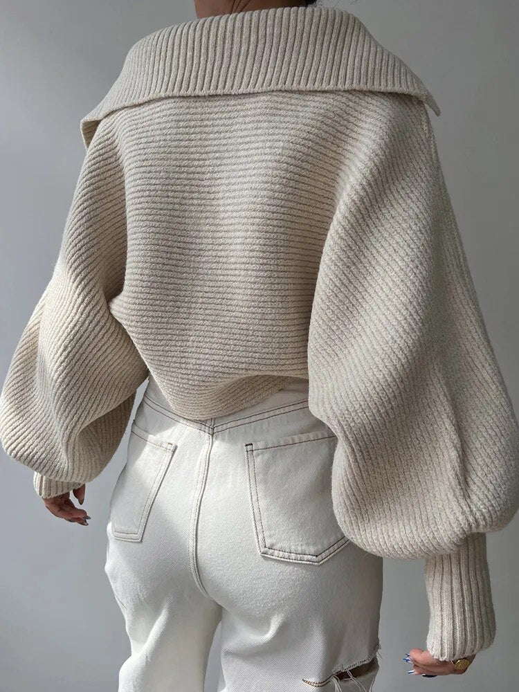 Monica | Cozy Ribbed Warmth Pullover Sweater