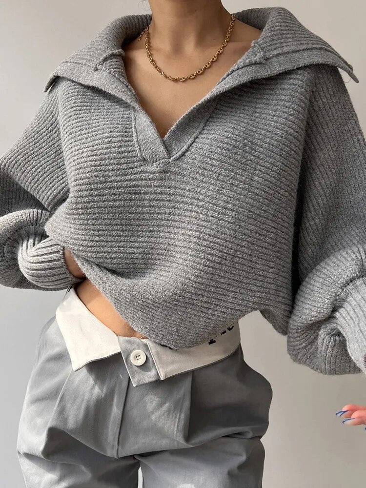 Monica | Cozy Ribbed Warmth Pullover Sweater