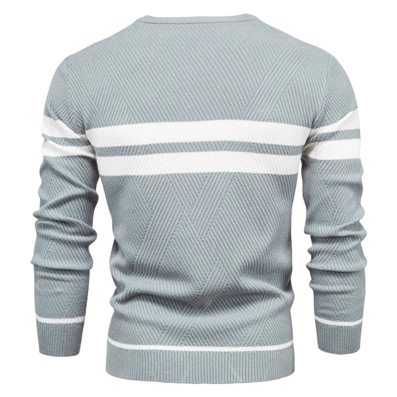 Funna | Cotton Crewneck with Stripe Pattern